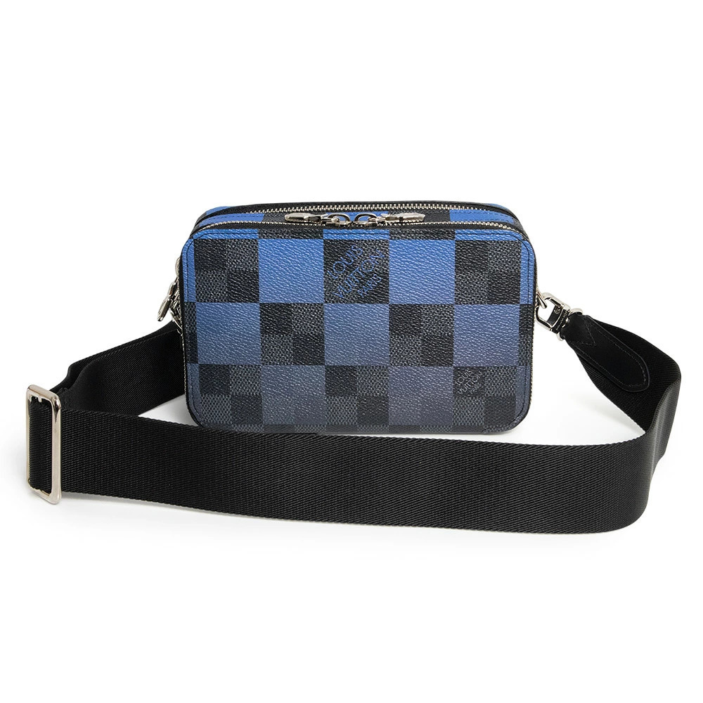 LOUIS VUITTON Alpha Wearable Wallet Graphite Giant Blue Black Bag Crossbody